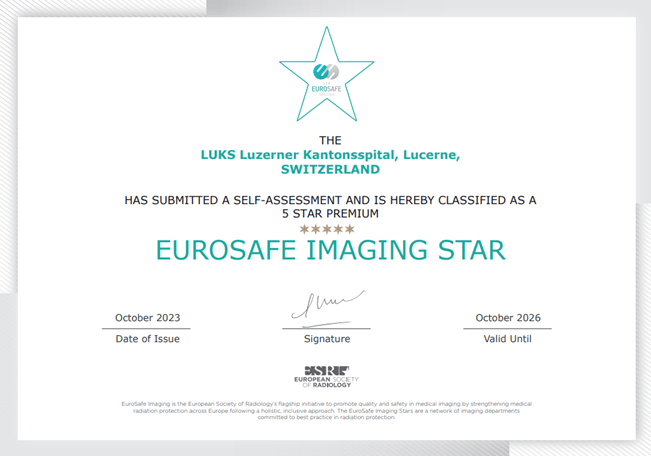 EUROSAFE IMAGING STAR Auszeichnung
